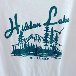 J. Crew Collector’s Graphic Tee T-Shirt Hidden Lake Mt. Rainier - SIZE XL